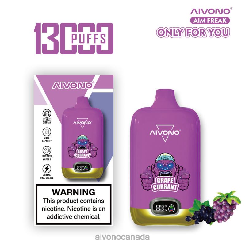 Aivono AIM FREAK 13000 Grape Currant RBX2X251 - Aivono Vape Canada Aivono AIM FREAK 13000 Grape Currant RBX2X251 - Aivono Vape Canada
