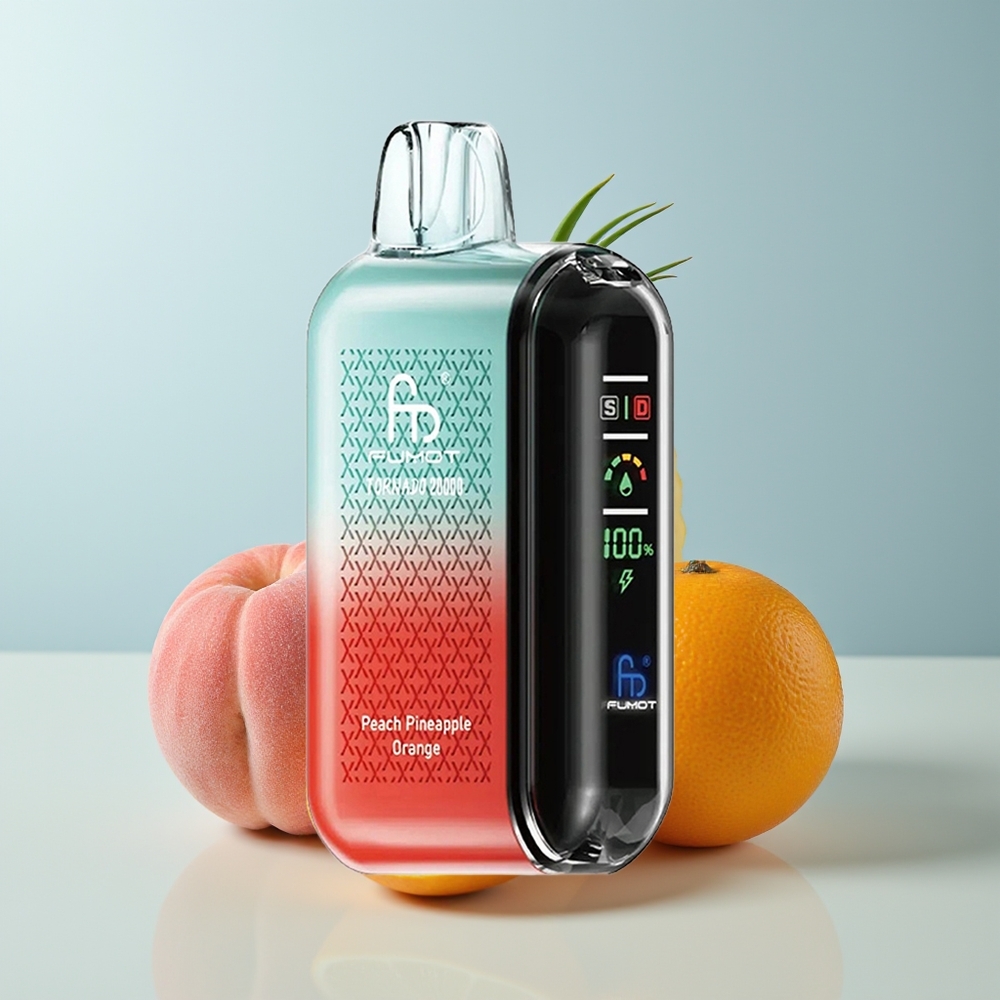 Wholesale Canada Fumot Tornado 20000 Puffs Dual Mesh Coil Peach Pineapple Orange Wholesale Canada Fumot Tornado 20000 Puffs Dual Mesh Coil Peach Pineapple Orange